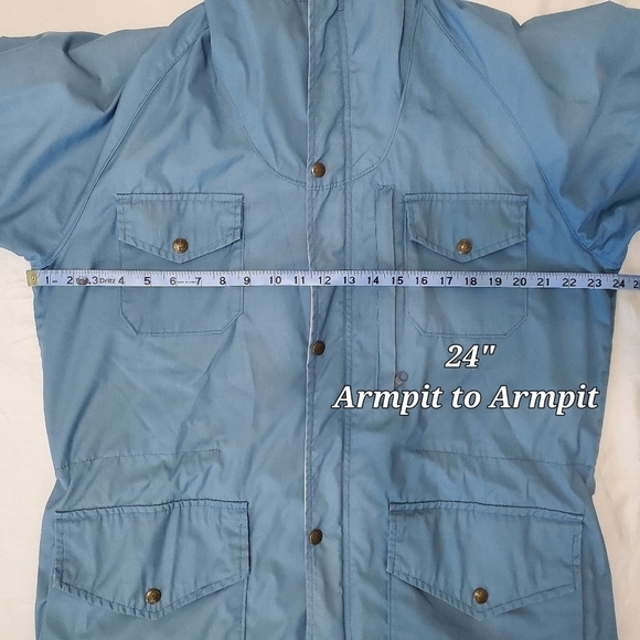 VINTAGE Mens Class 5 C5 Outdoor Jacket Size Medium Blue Tan Made in USA - Picture 15 of 16